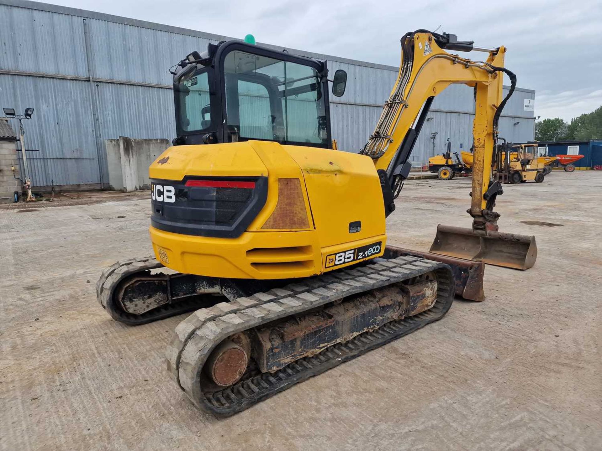 2015 JCB 85Z-1 ECO Rubber Tracks, Blade, Offset, CV, JCB Hydraulic QH, Piped, Aux. Piping, 60" Bucke - Image 5 of 80