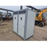 Unused Double Toilet Block, with Sink, 240Volt (215cm x 123cm x 247cm)