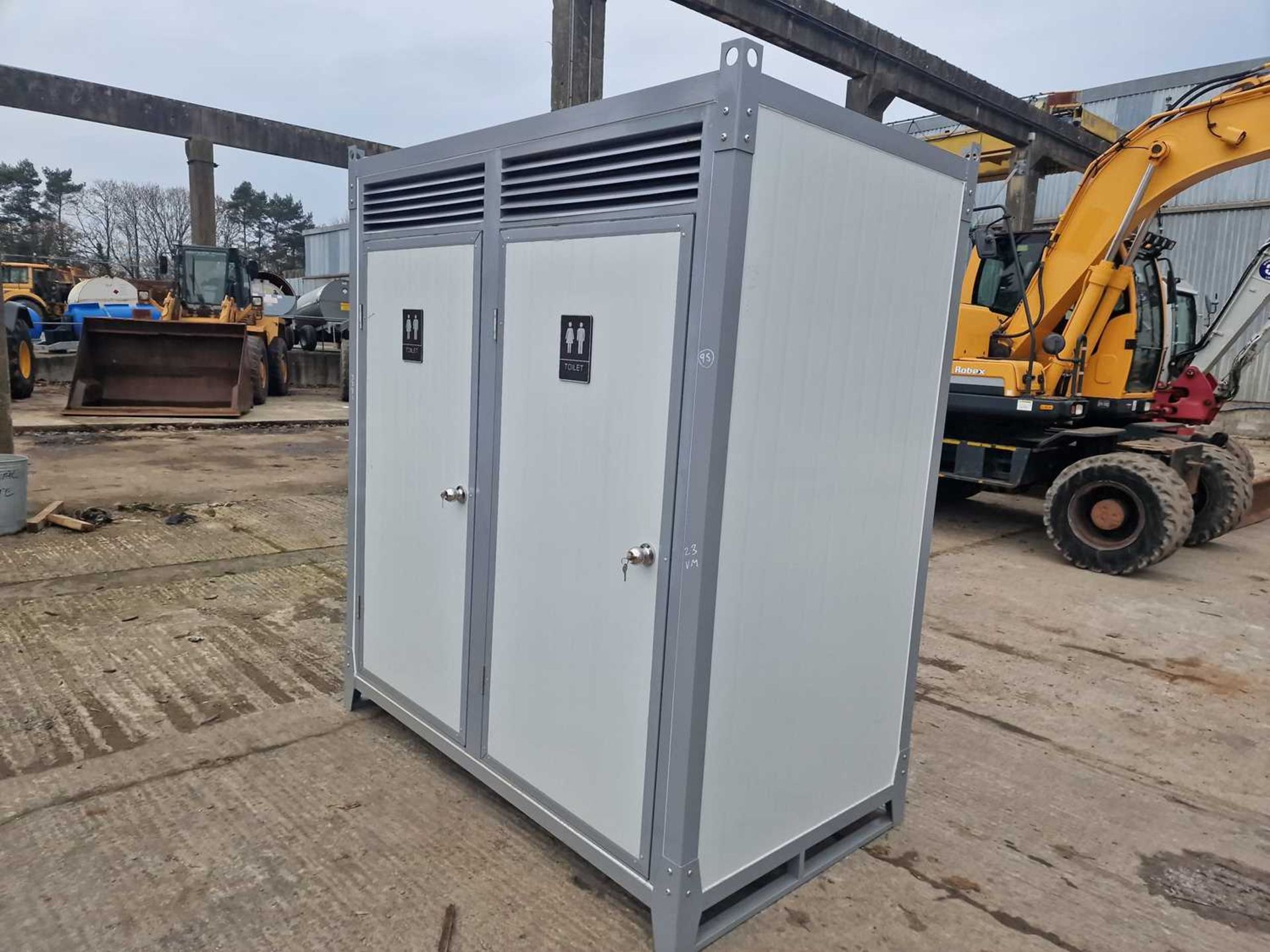 Unused Double Toilet Block, with Sink, 240Volt (215cm x 123cm x 247cm)