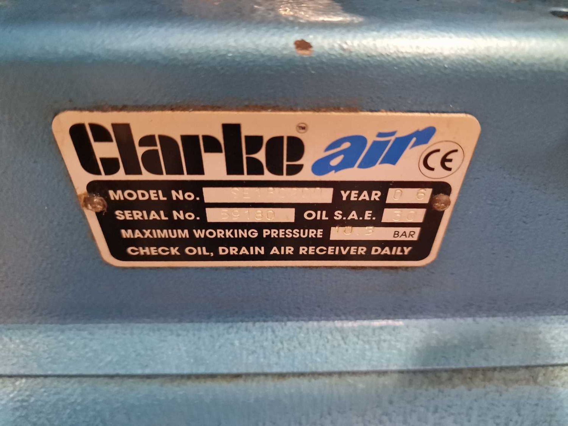 2006 Clarke Air 400Volt Garage Compressor - Image 6 of 6
