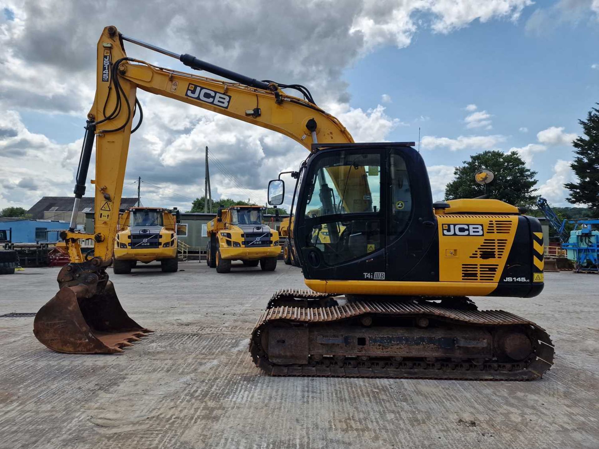 2014 JCB JS145LC 700mm Steel Tracks, CV, Hydraulic QH, Piped, Reverse Camera, A/C, 36" Bucket (EPA C - Image 80 of 117