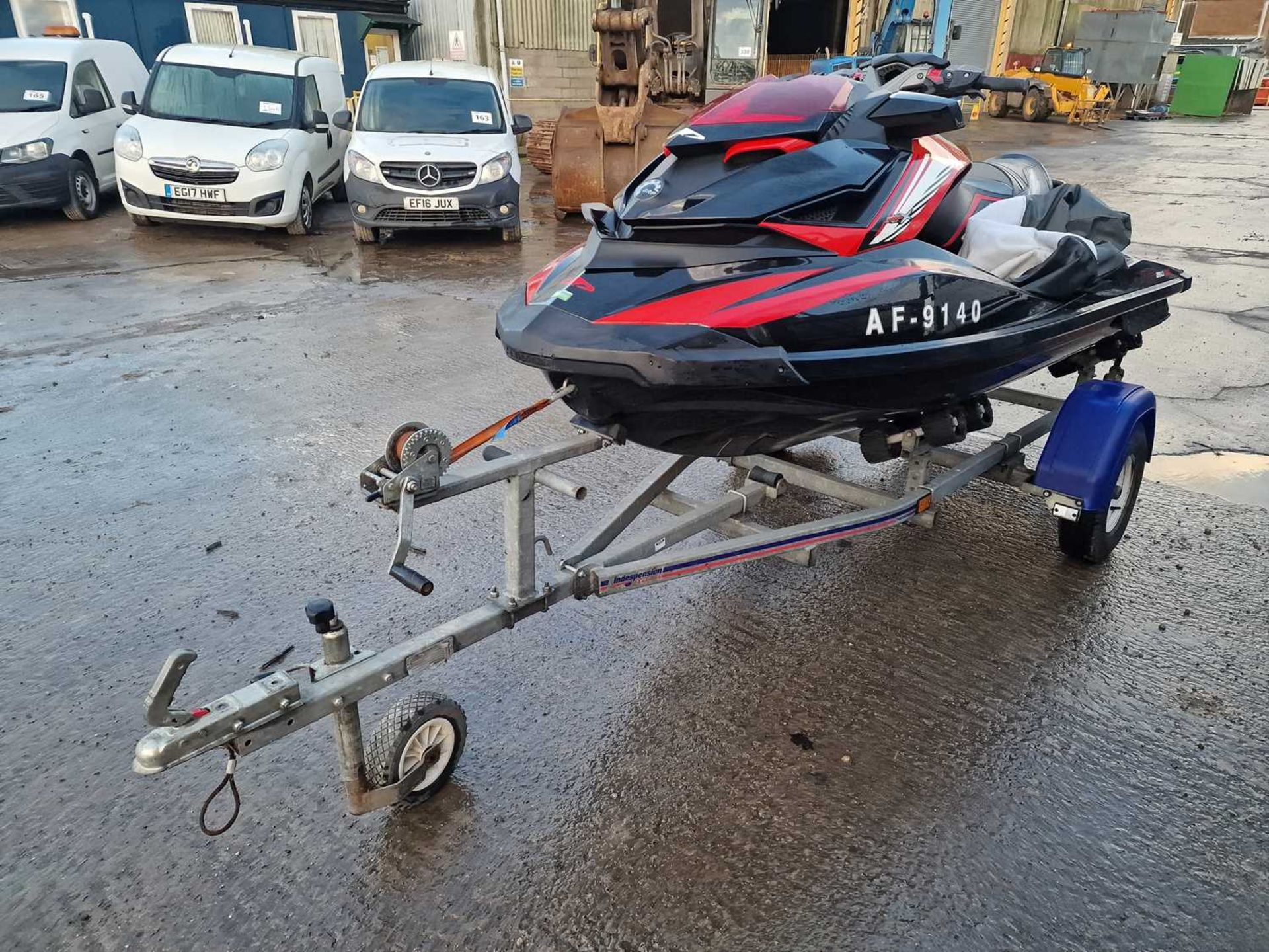 2014 Seadoo RXP 260RS Jet Ski with Single Axle Trailer