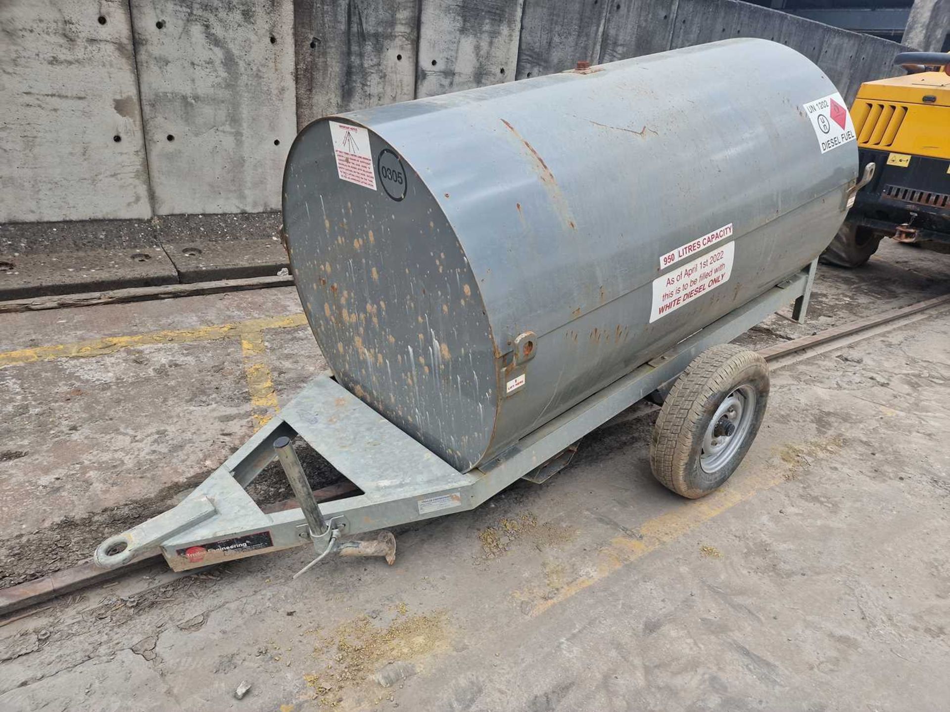 2021 Trailer Engineering 950 Litre Single Axle Bunded Fuel Bowser, Manual Pump - Image 10 of 18