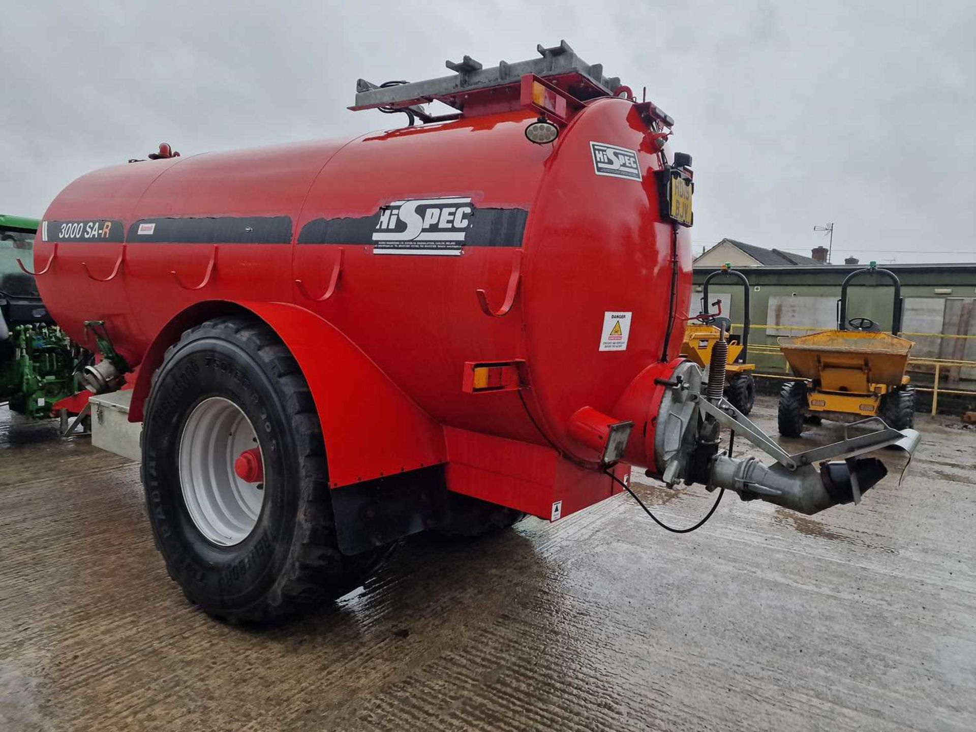 2019 Hi-Spec VT3000SA-R Single Axle PTO Driven Vacuum Tanker, Hydraulic Top Fill, Sprung Draw Bar - Image 2 of 16