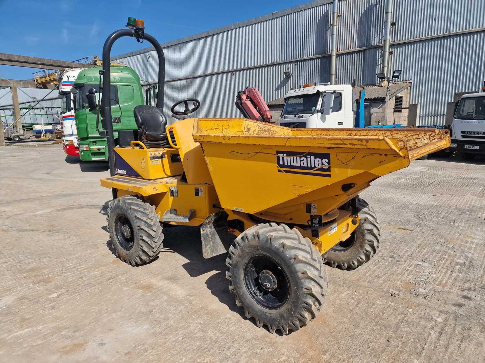 2019 Thwaites 3 Ton Swivel Skip Dumper, Roll Bar - Image 6 of 48