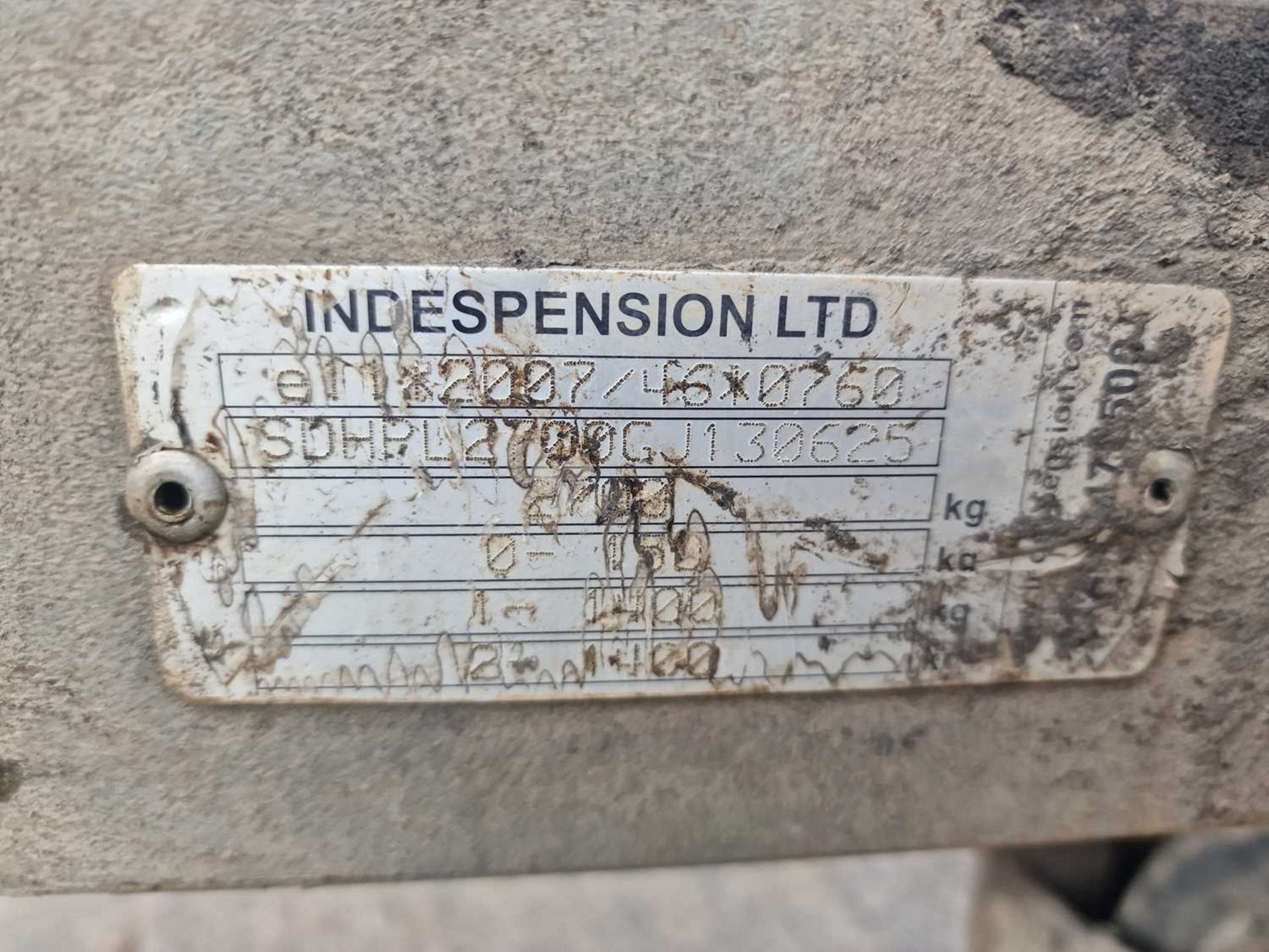 Indespension 2.7 Ton Twin Axle Plant Trailer, Ramp - Image 11 of 11