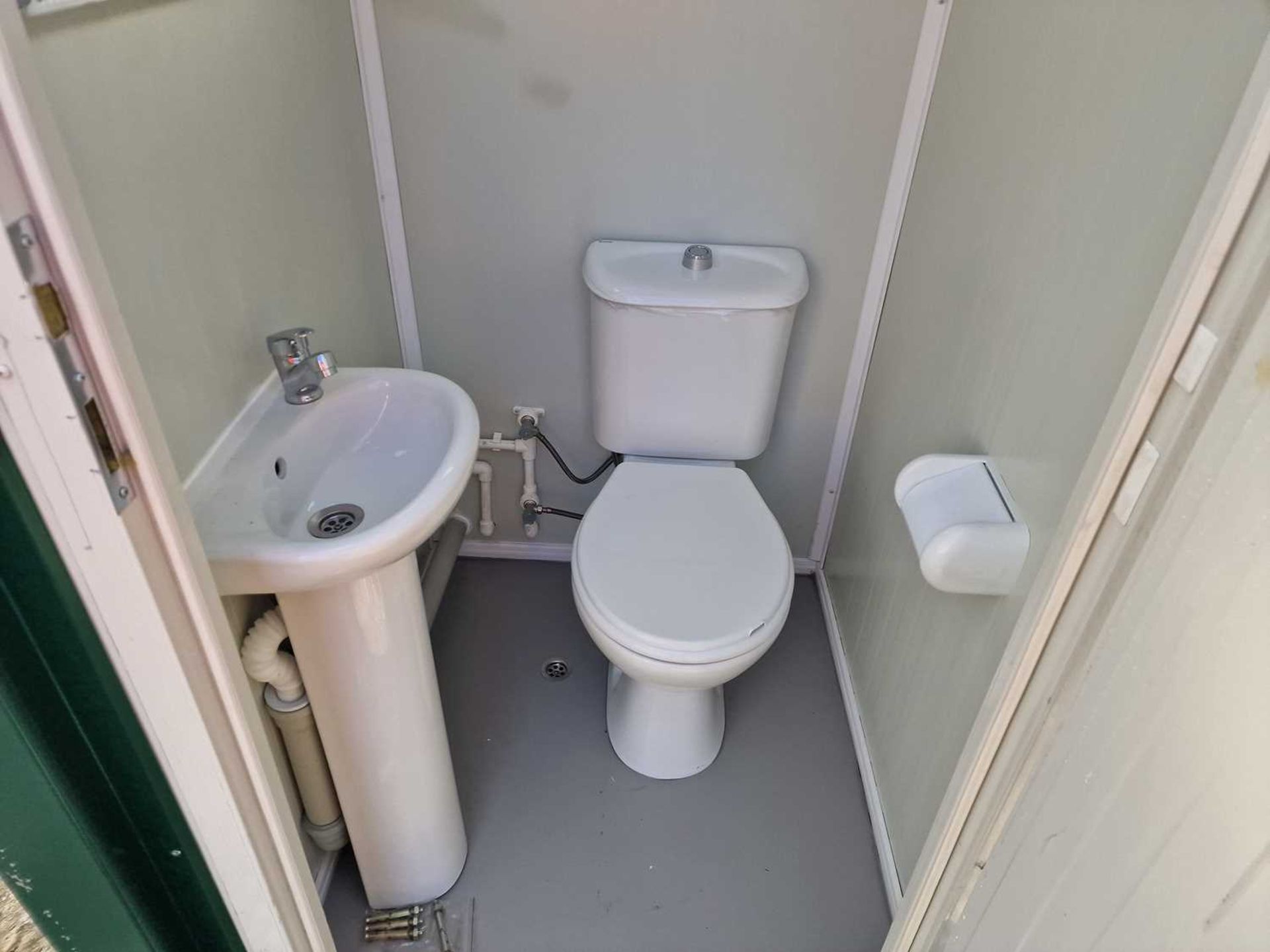 Unused Single Toilet Block, with Sink, 240Volt - Image 5 of 6