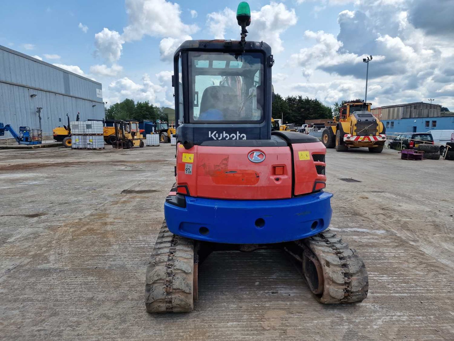 2017 Kubota U55-4 Rubber Tracks, Blade, Offset, Geith Hydraulic QH, Piped, Reverse Camera, Summit Sl - Image 4 of 76