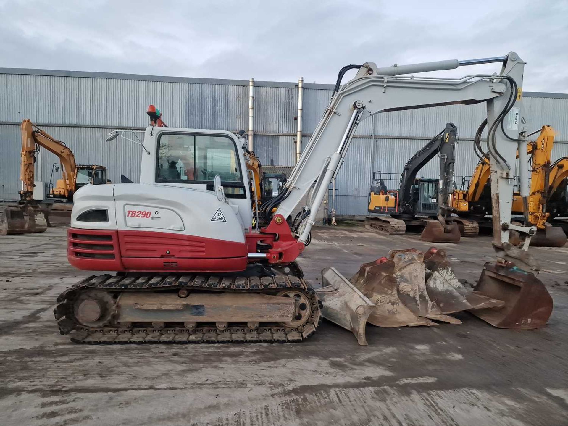 2018 Takeuchi TB290, 450mm Rubber Track Pads, Blade, Offset, CV, Hydraulic QH, Piped, Aux. Piping, R - Image 7 of 39