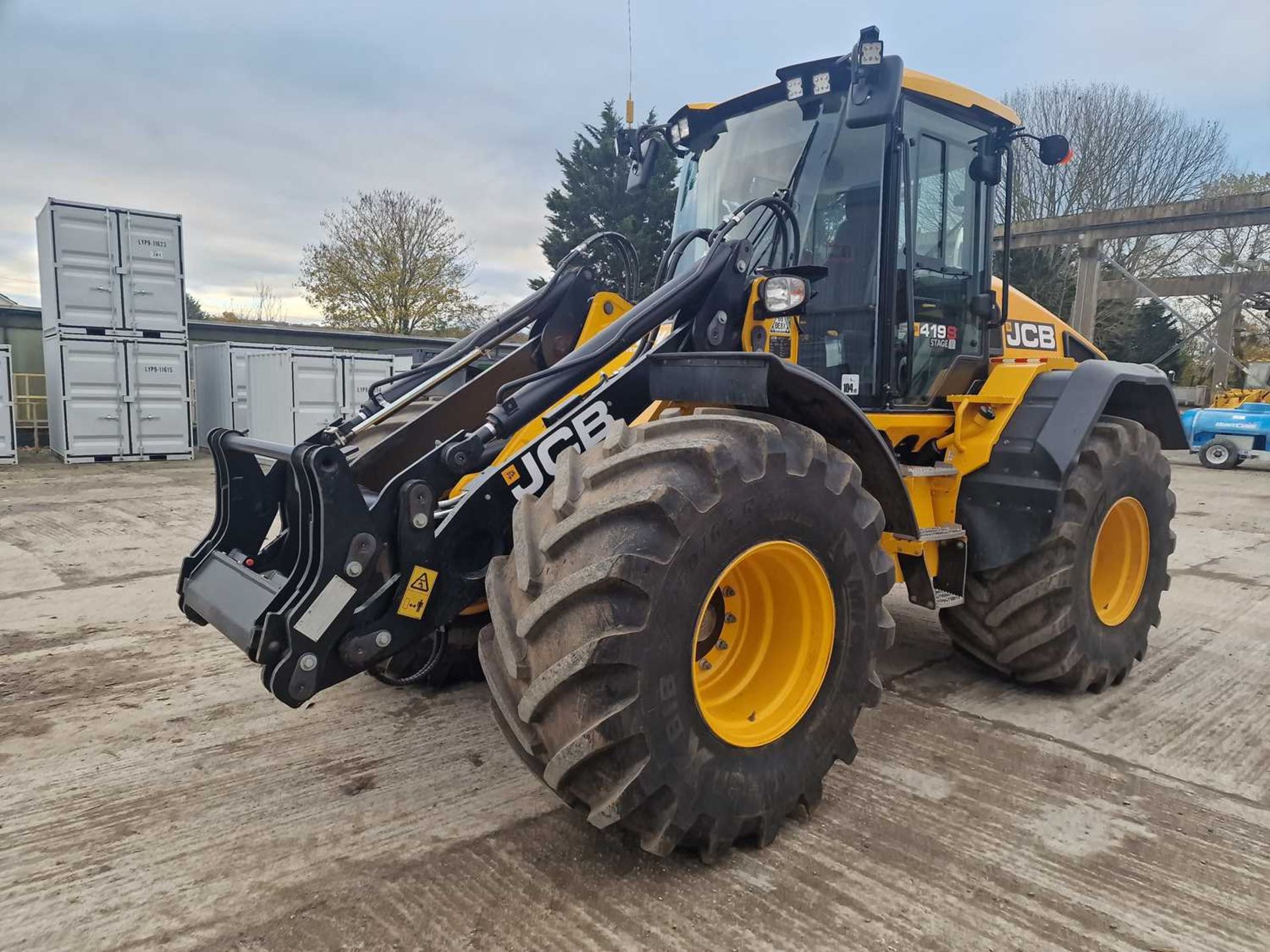 2022 JCB 419S Wheeled Loader, Hydraulic QH, Reverse Camera, A/C, Fridge