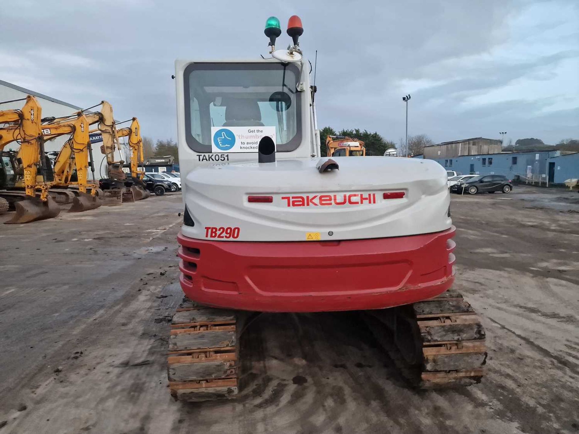 2018 Takeuchi TB290, 450mm Rubber Track Pads, Blade, Offset, CV, Hydraulic QH, Piped, Aux. Piping, R