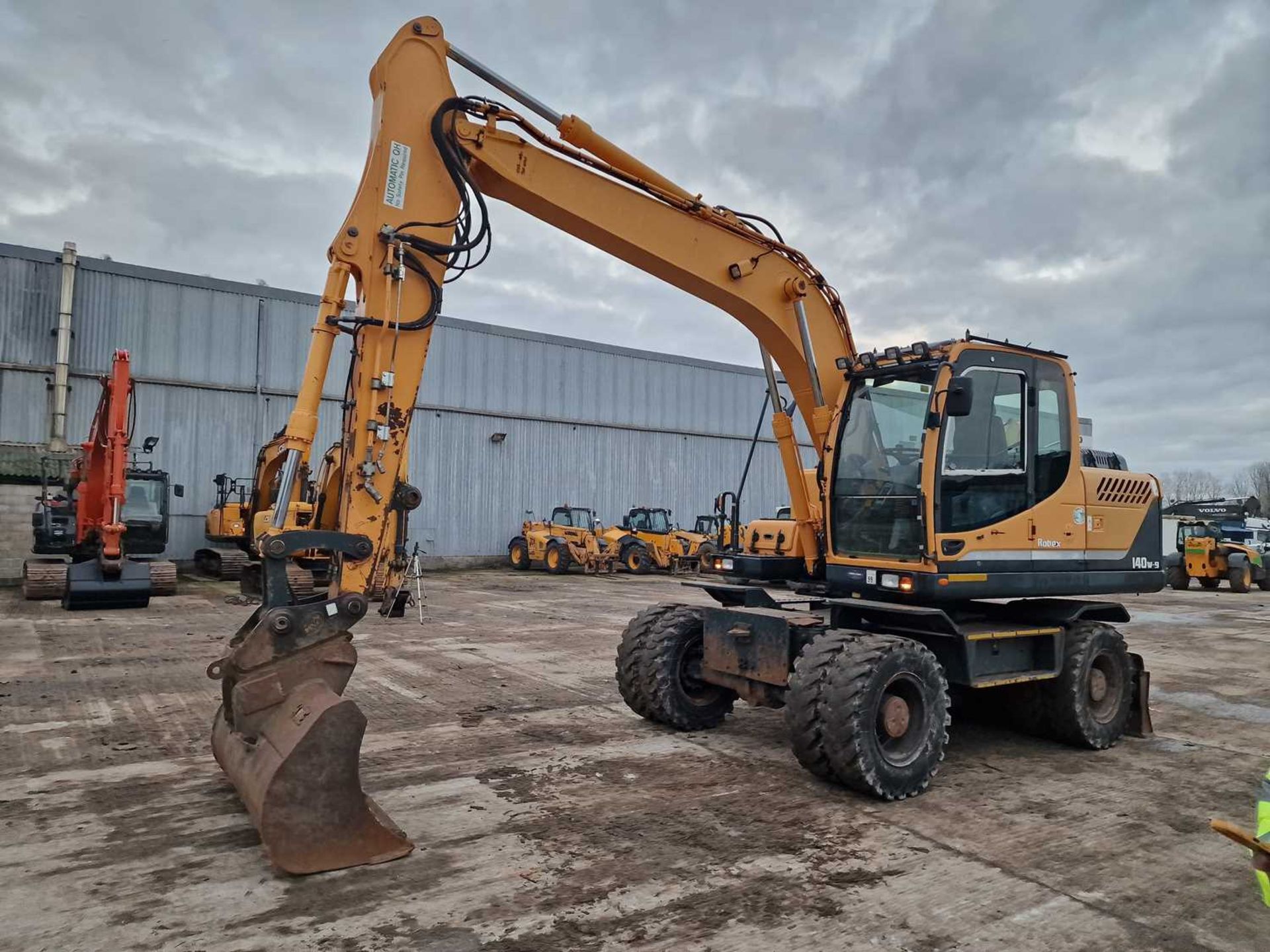 2013 Hyundai R140W-9 Wheeled Excavator, Blade, CV, Geith Hydraulic QH, Piped, Aux. Piping, Reverse C