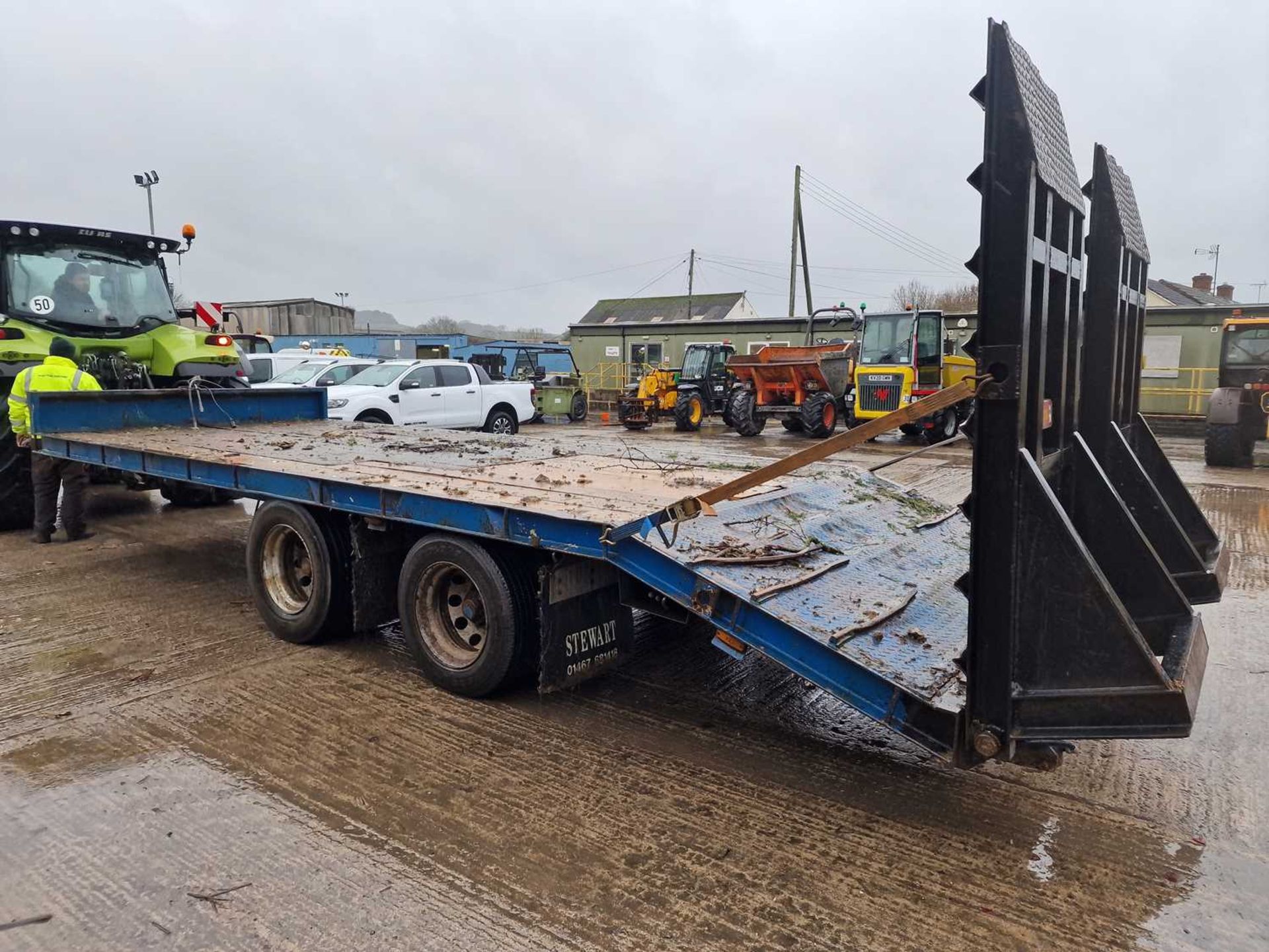 2007 Stewart 23LL15TF 15 Ton Twin Axle Low Loader Trailer, Hydraulic Ramps - Image 2 of 14