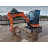 2018 Hitachi ZX26U-5A CR, Rubber Tracks, Blade, Offset, Whites Manual QH, Piped, 48", 18", 12" Bucke