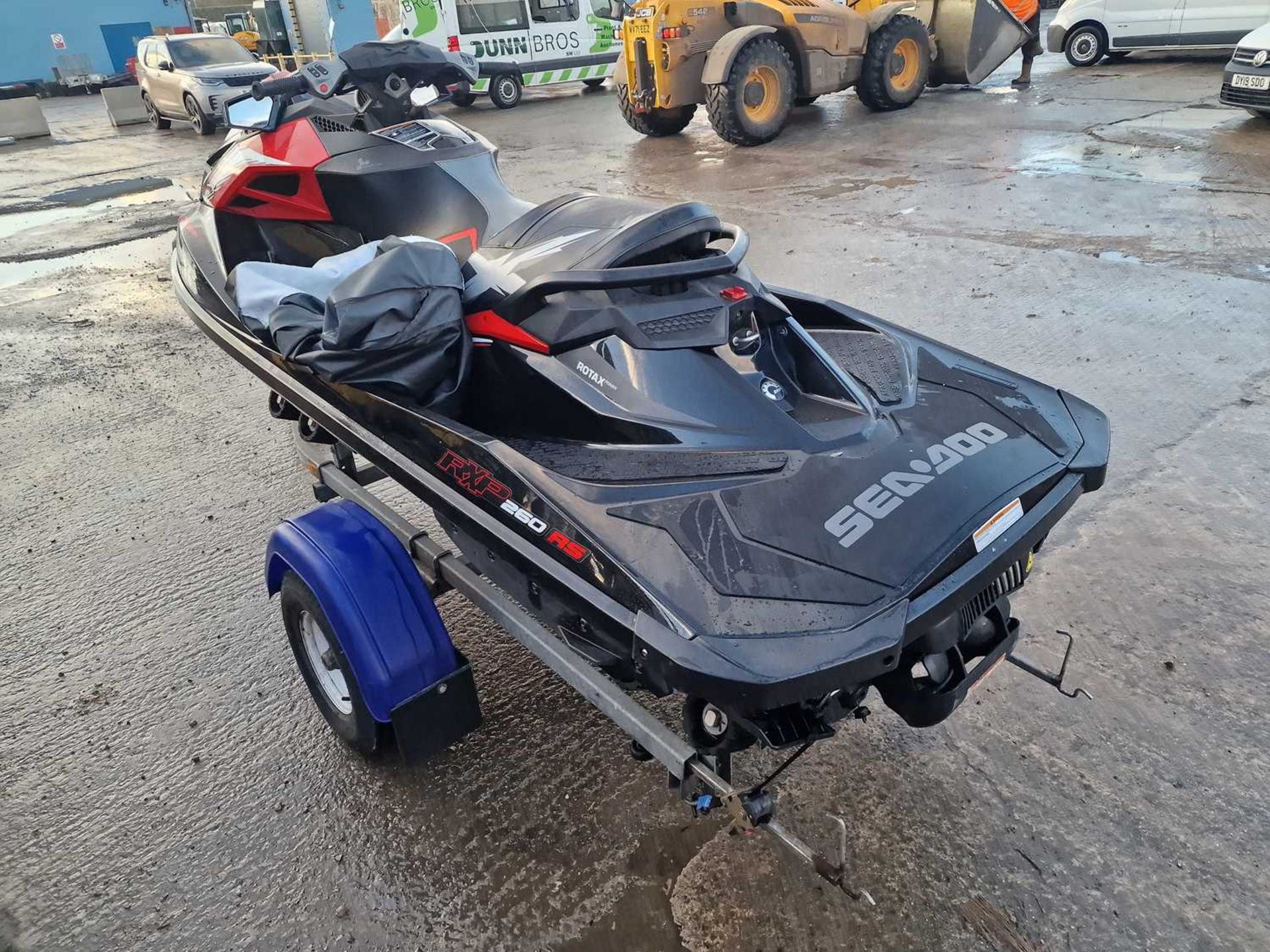 2014 Seadoo RXP 260RS Jet Ski with Single Axle Trailer - Image 2 of 9