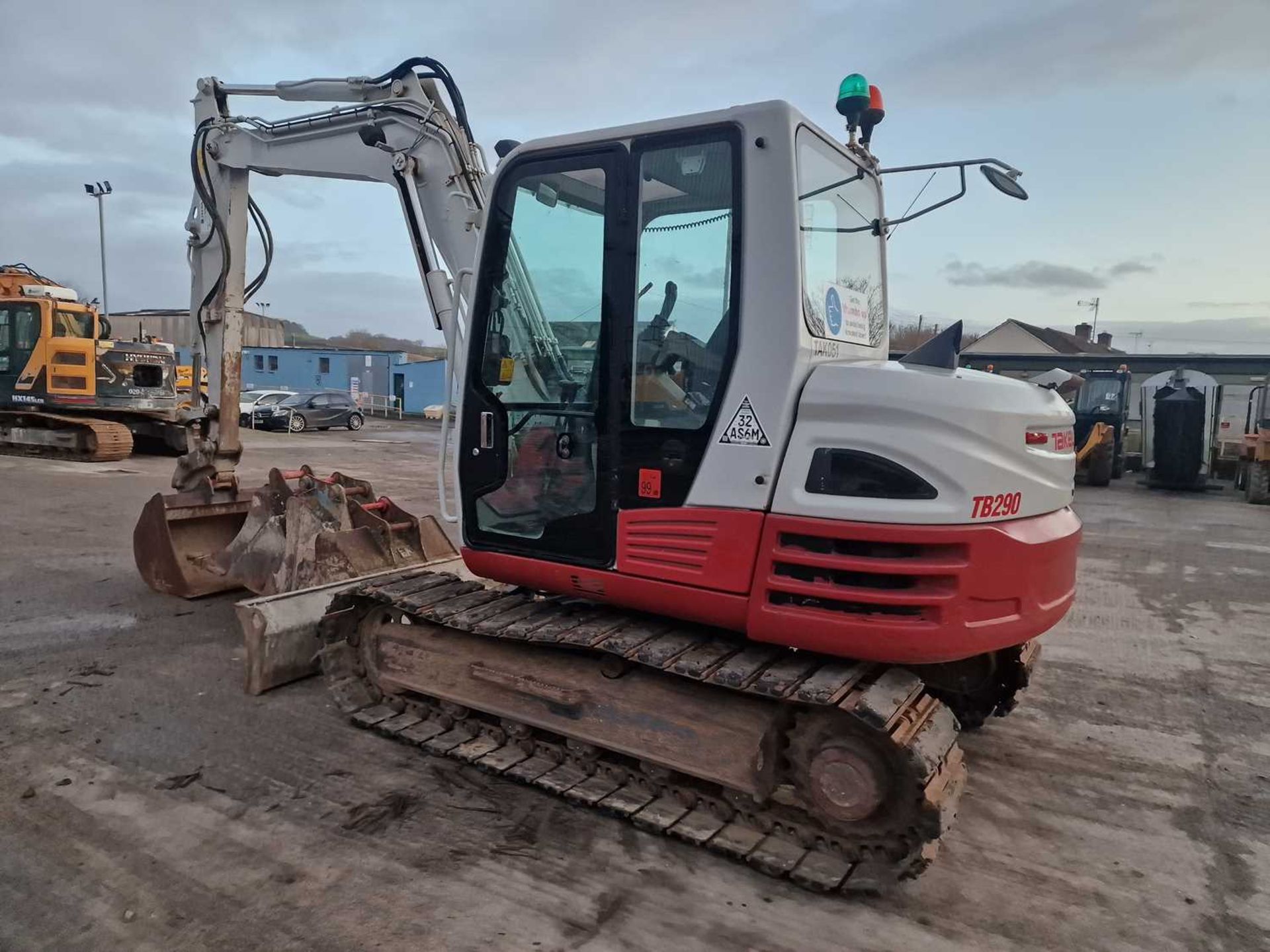 2018 Takeuchi TB290, 450mm Rubber Track Pads, Blade, Offset, CV, Hydraulic QH, Piped, Aux. Piping, R - Image 4 of 39