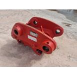 2014 Miller Hydraulic Double Lock QH 50mm Pin to suit 6-8 Ton Excavator (Pin Centre 26cm, Dipper Wid