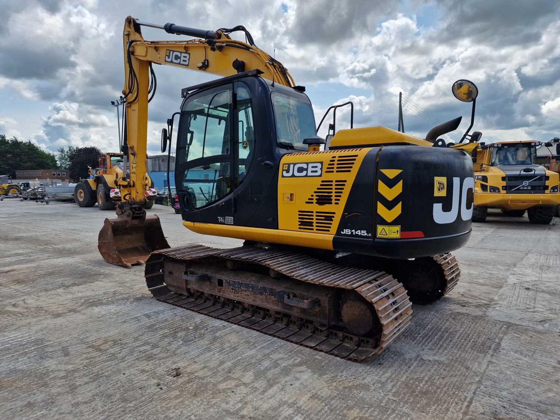 2014 JCB JS145LC 700mm Steel Tracks, CV, Hydraulic QH, Piped, Reverse Camera, A/C, 36" Bucket (EPA C - Image 42 of 117