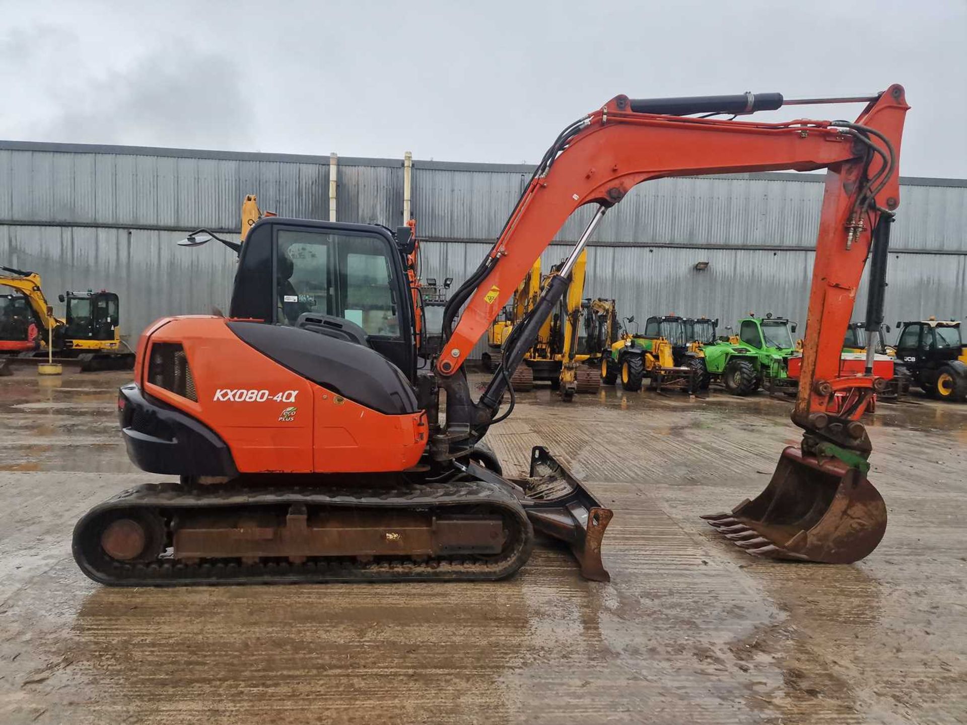 2017 Kubota KX080-4 Rubber Tracks, Offset, CV, Geith Hydraulic QH, Piped, Aux. Piping, A/C, 36" Buck - Image 6 of 108