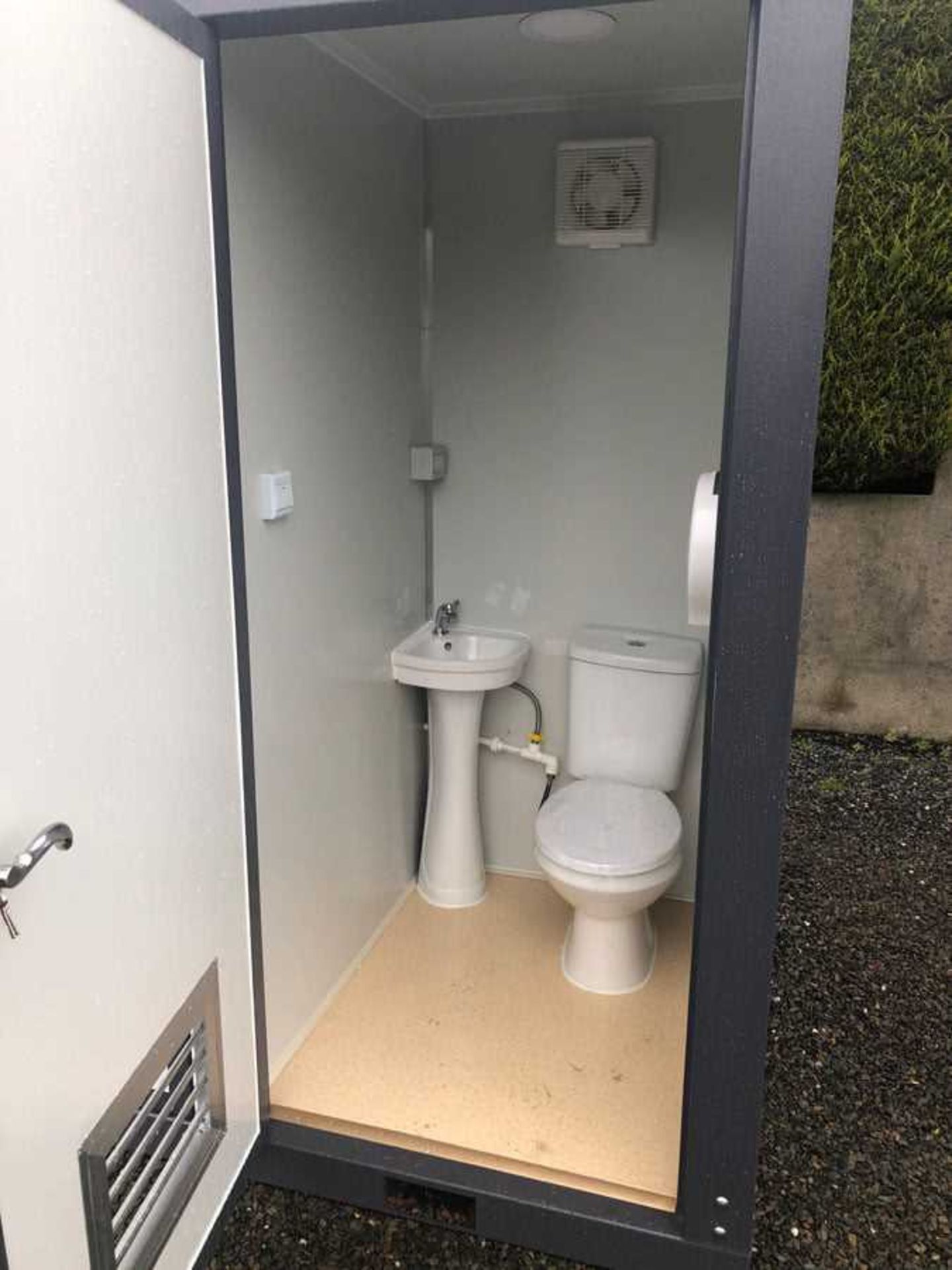 Unused Bastone Double Toilet Block, with Sink, 240Volt (215cm x 130cm x 236cm) - Image 8 of 11