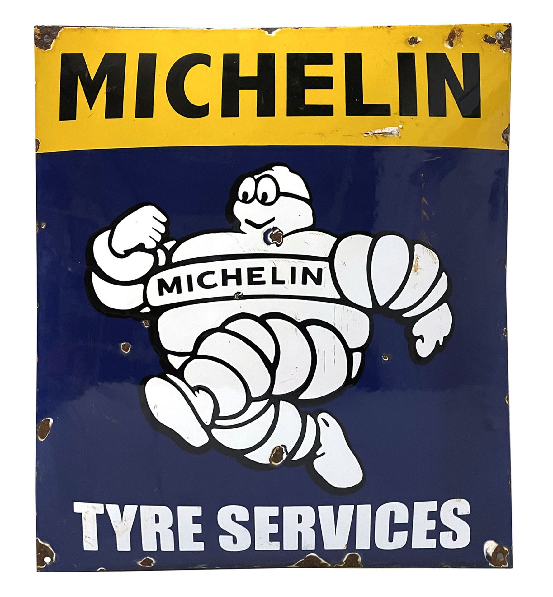 Michelin Tyre Services Enamel Sign