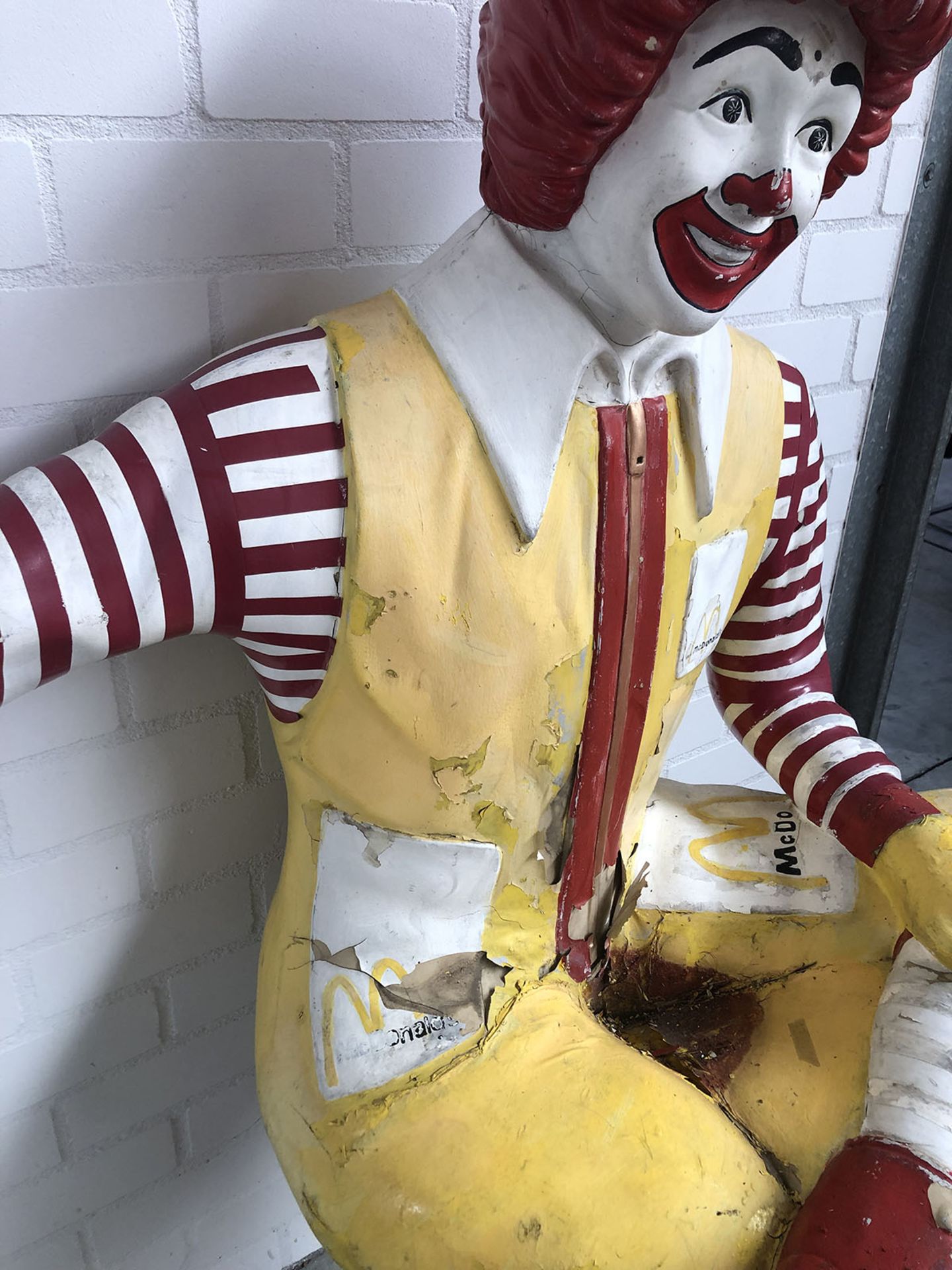 Original Lifesize Seated Ronald McDonald Clown Statue - Image 6 of 10