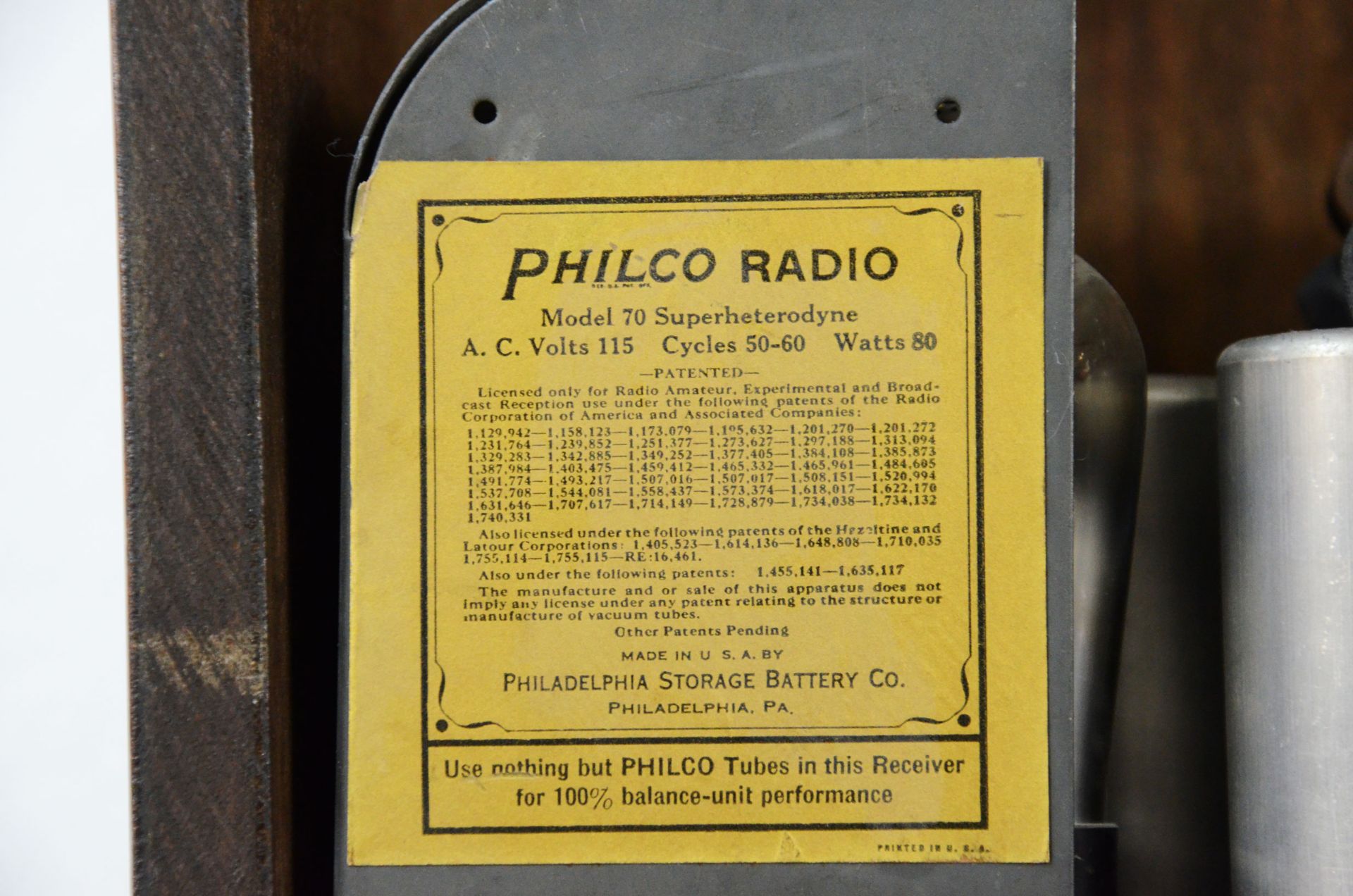 Electric Grandfather Clock Philco Model 70 with AM-Radio - Image 11 of 12