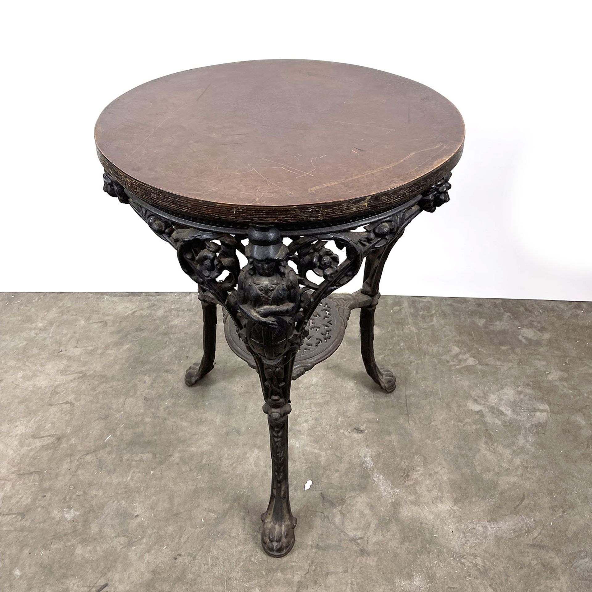 Vintage Round 3 Legged English Pub Table