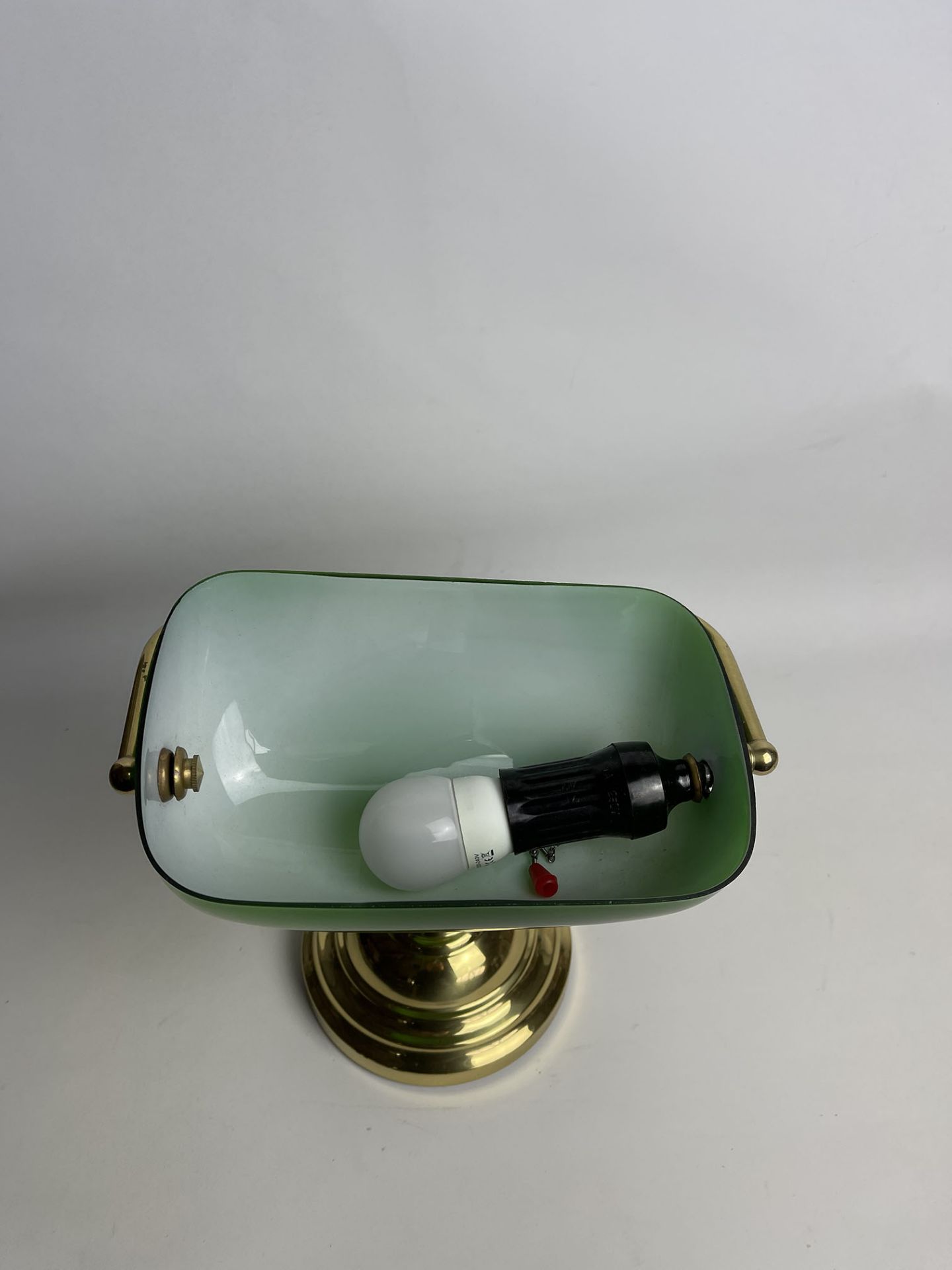 Vintage American Desk Lamp with Green Lamp Shade - Image 9 of 9