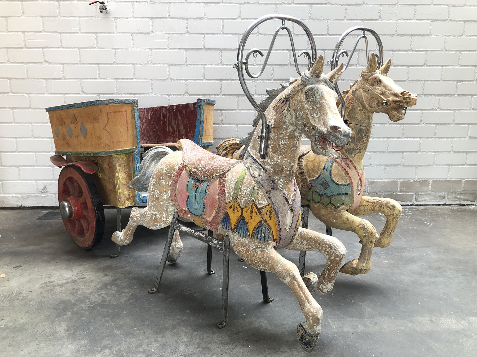 Original Bernard van Guyse Carriage with Two Horses. - Image 4 of 12