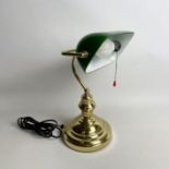 Vintage American Desk Lamp with Green Lamp Shade