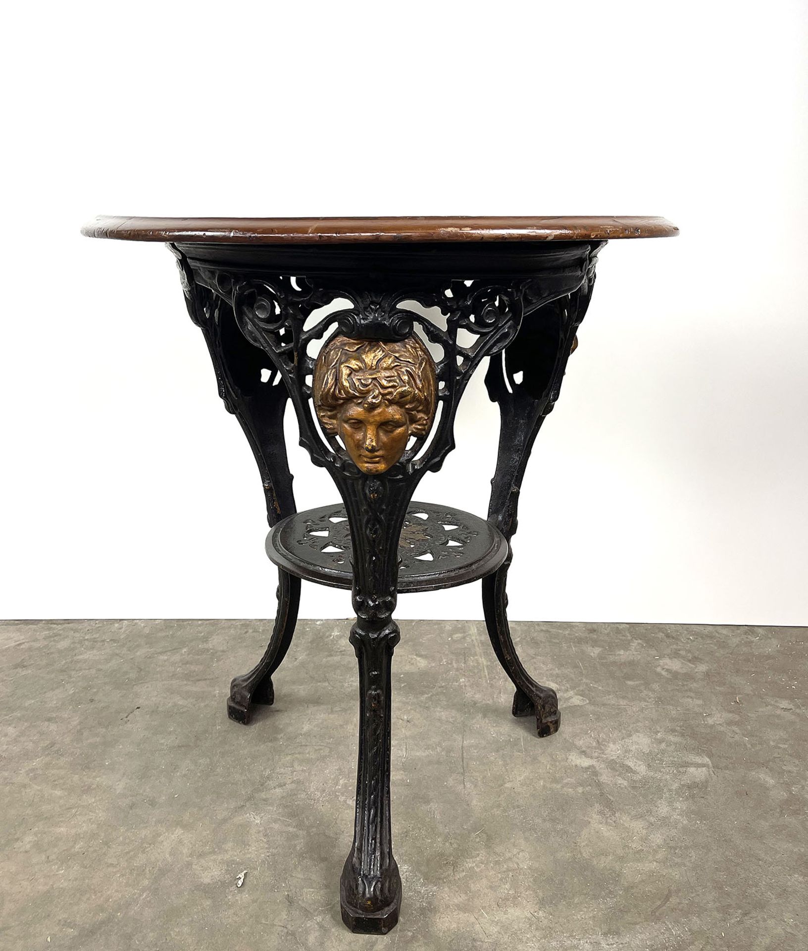 Vintage Round 3 Legged English Pub Table