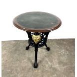 Vintage Round 3 Legged English Pub Table