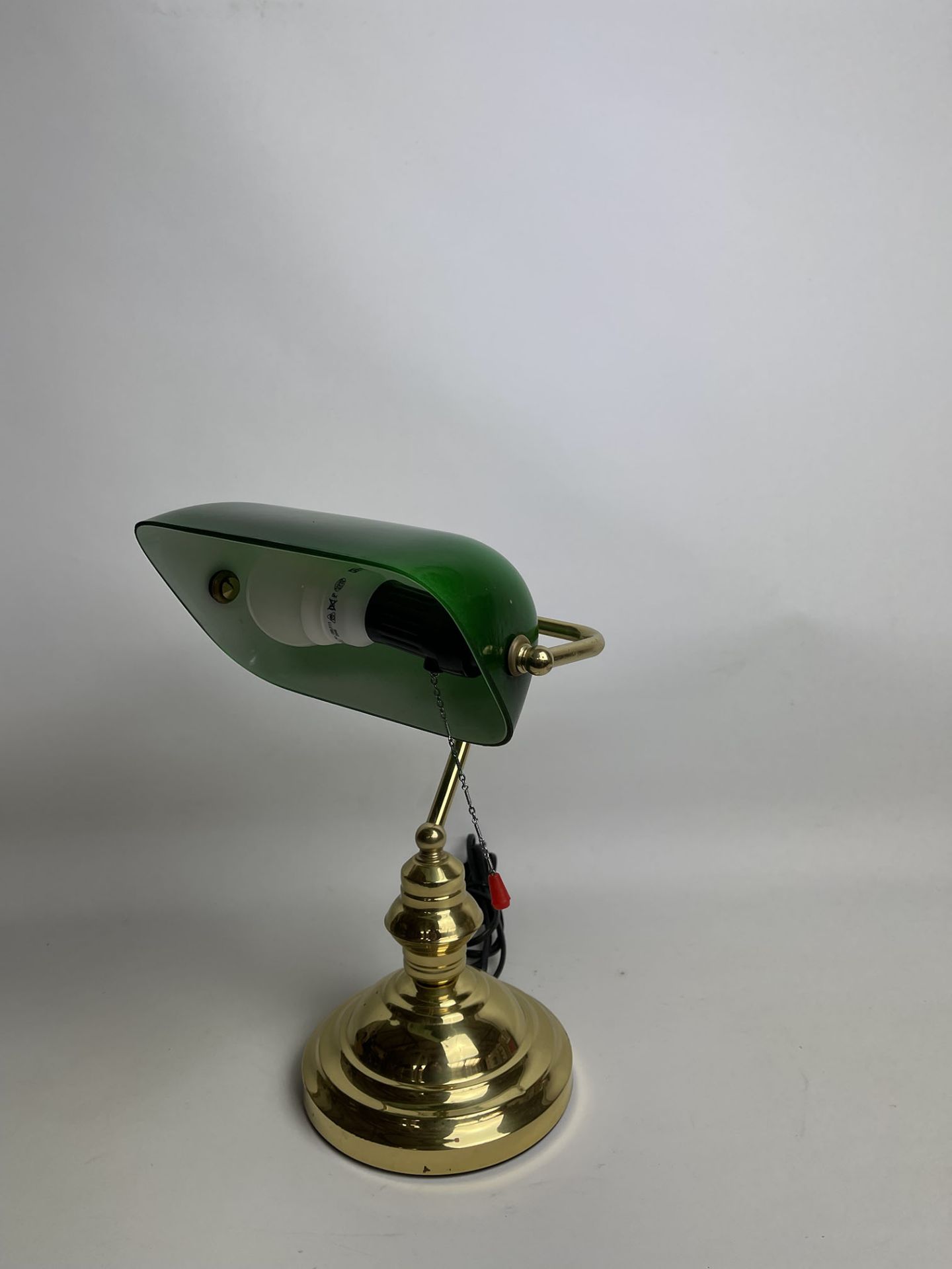 Vintage American Desk Lamp with Green Lamp Shade - Image 8 of 11