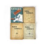 Lot of 3 Radio Diagram Books & 1 Catalog