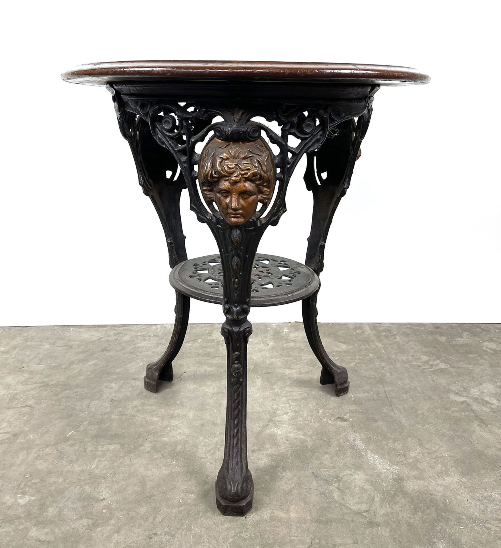 Vintage Round 3 Legged English Pub Table