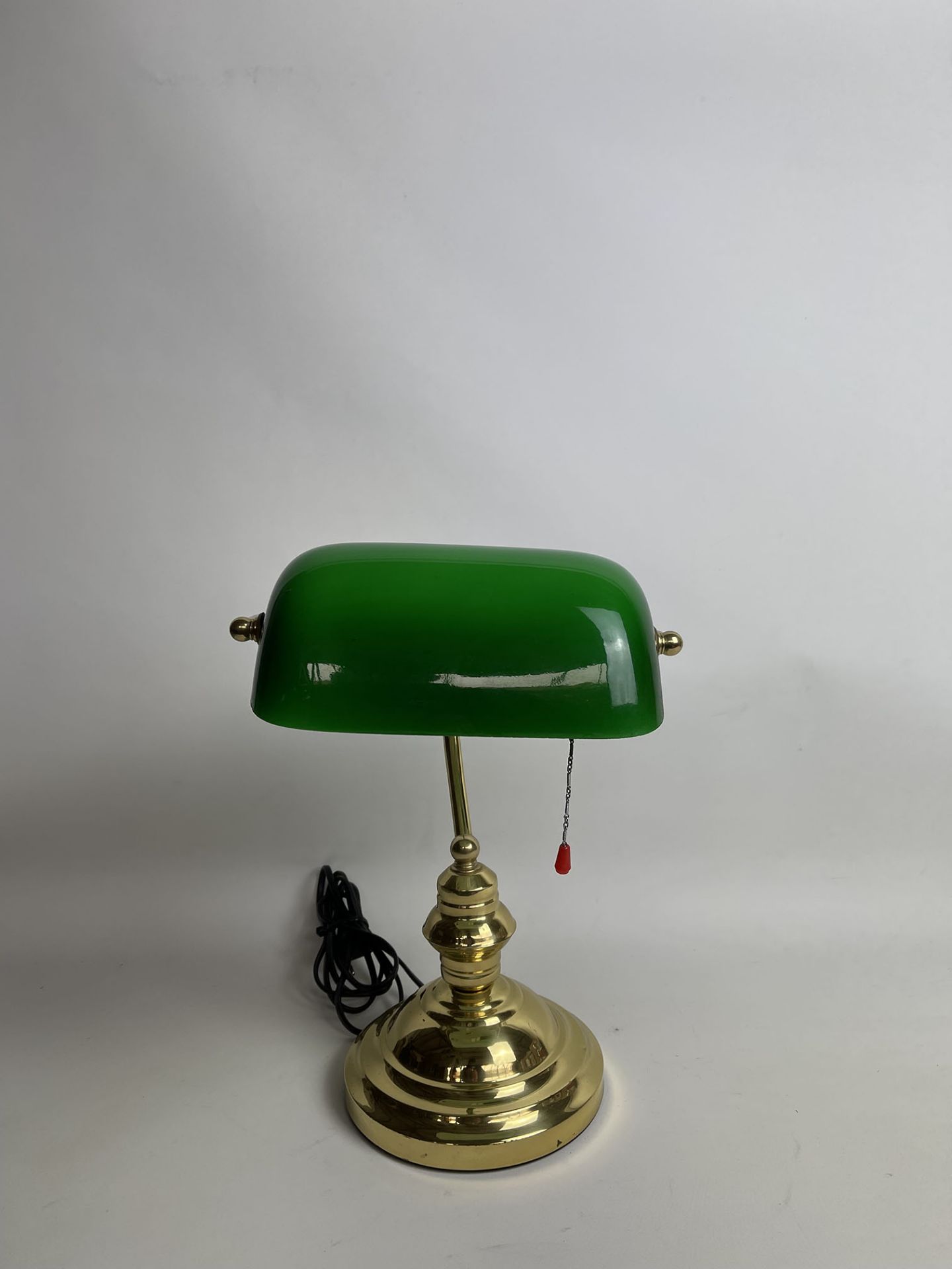 Vintage American Desk Lamp with Green Lamp Shade - Image 2 of 11