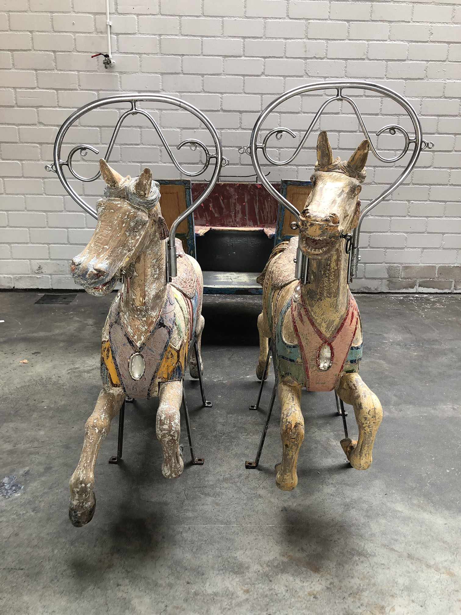 Original Bernard van Guyse Carriage with Two Horses. - Image 6 of 12