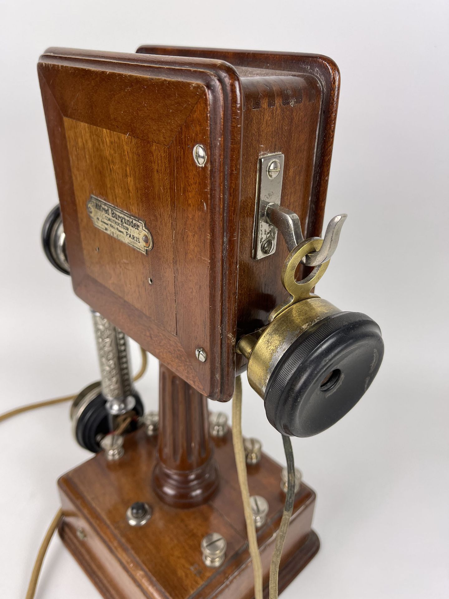 Early Alfred Burgunder Mobile Telephone, ca. 1910, France - Image 11 of 13