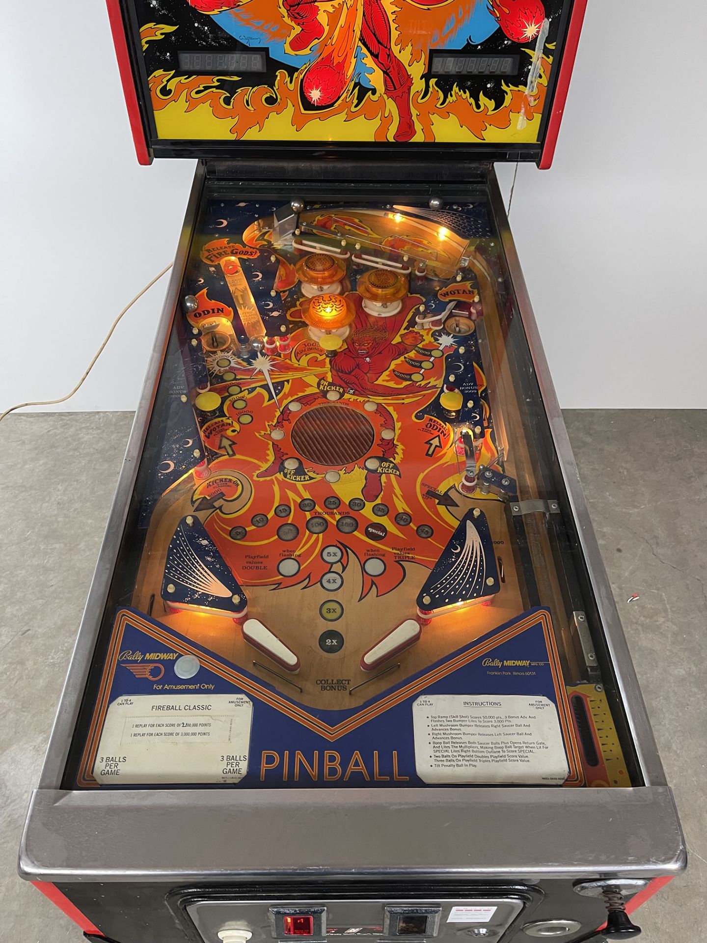 1985 Bally Fireball Classic Pinball Machine - Image 10 of 12