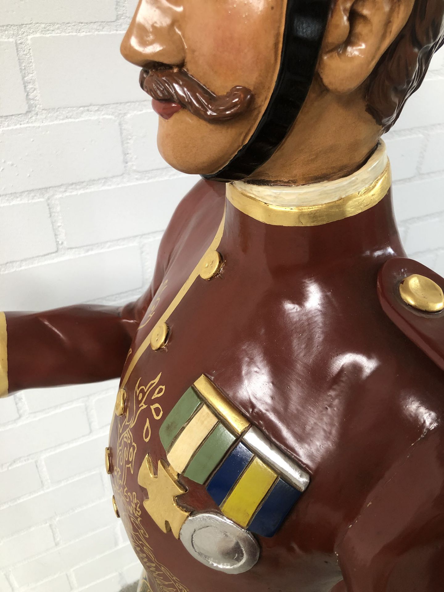 Large Wooden organ figure conductor in a uniform  - Bild 14 aus 14