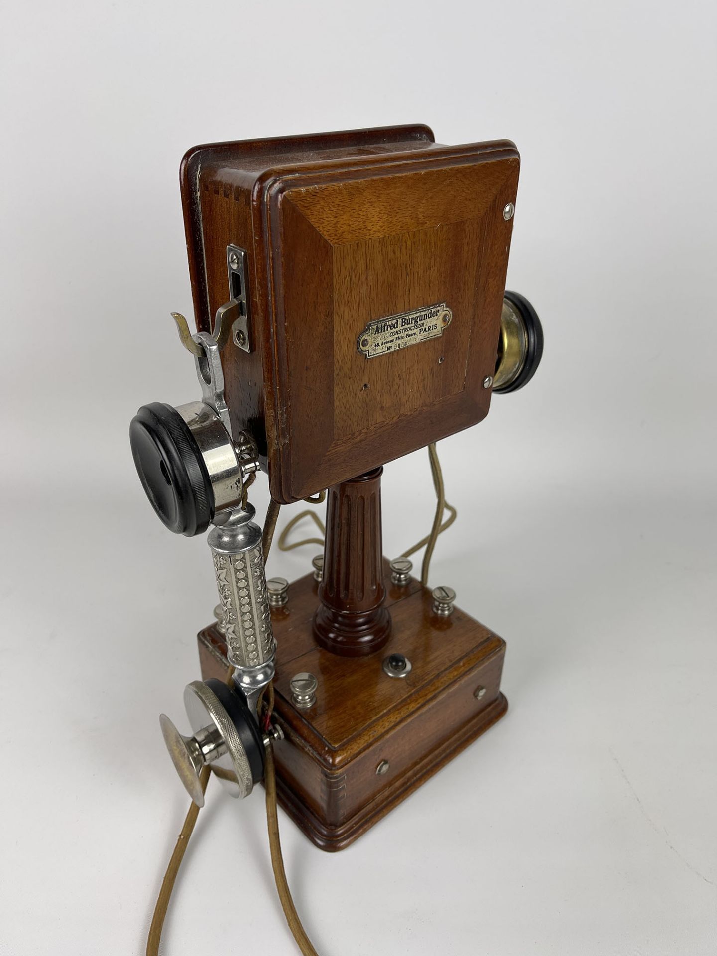 Early Alfred Burgunder Mobile Telephone, ca. 1910, France - Image 2 of 13