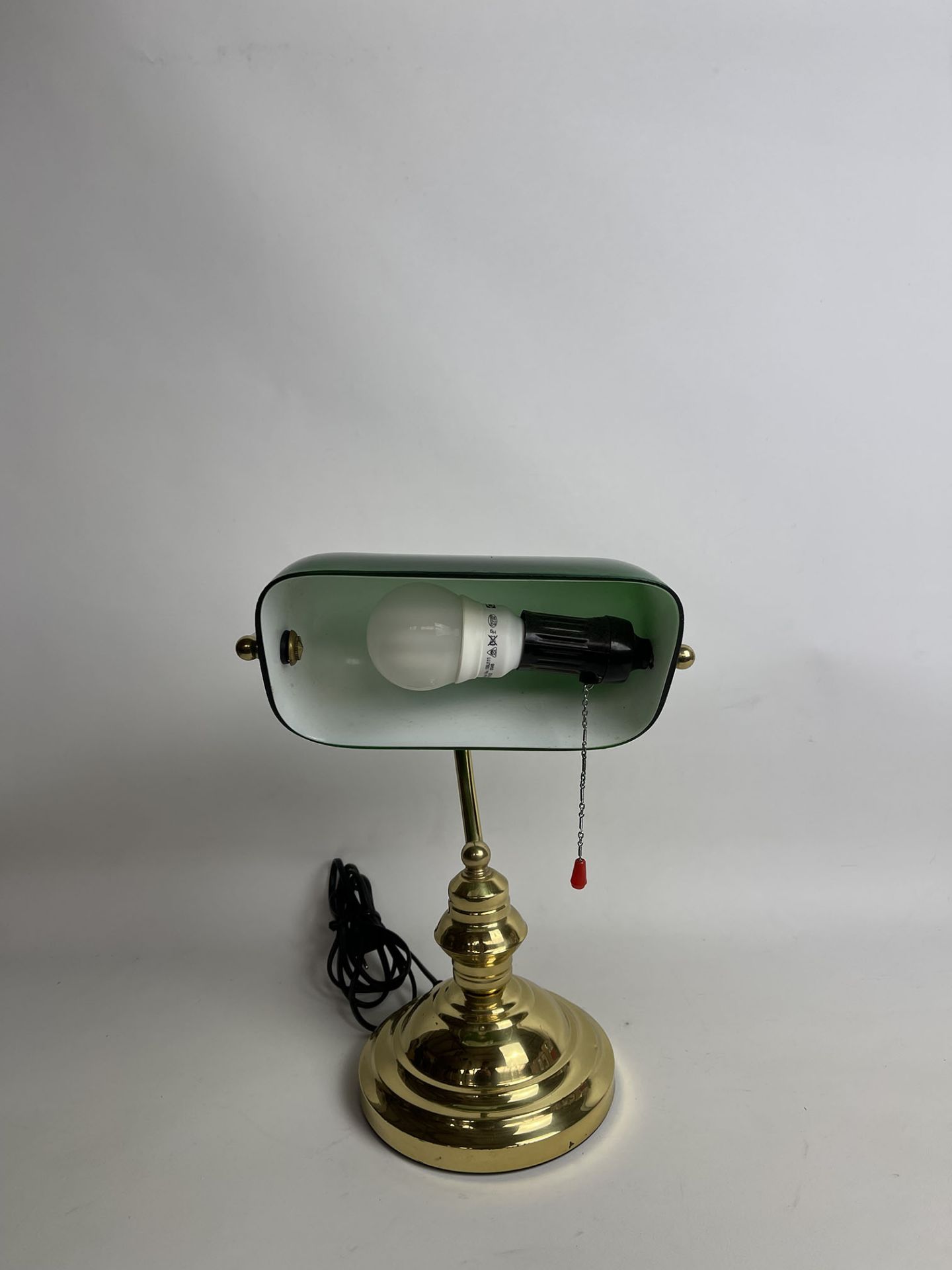 Vintage American Desk Lamp with Green Lamp Shade - Image 9 of 11