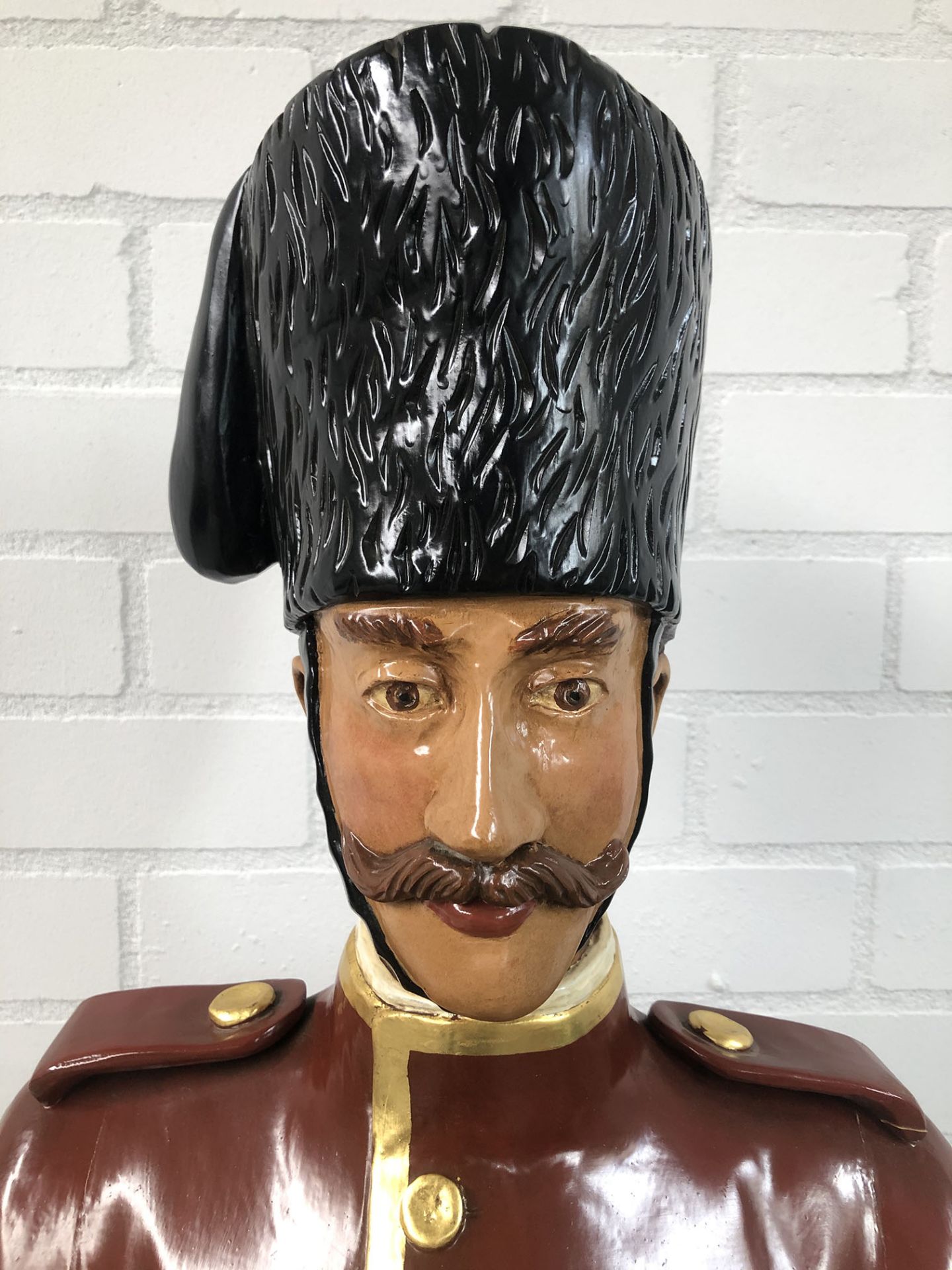 Large Wooden organ figure conductor in a uniform  - Bild 5 aus 14