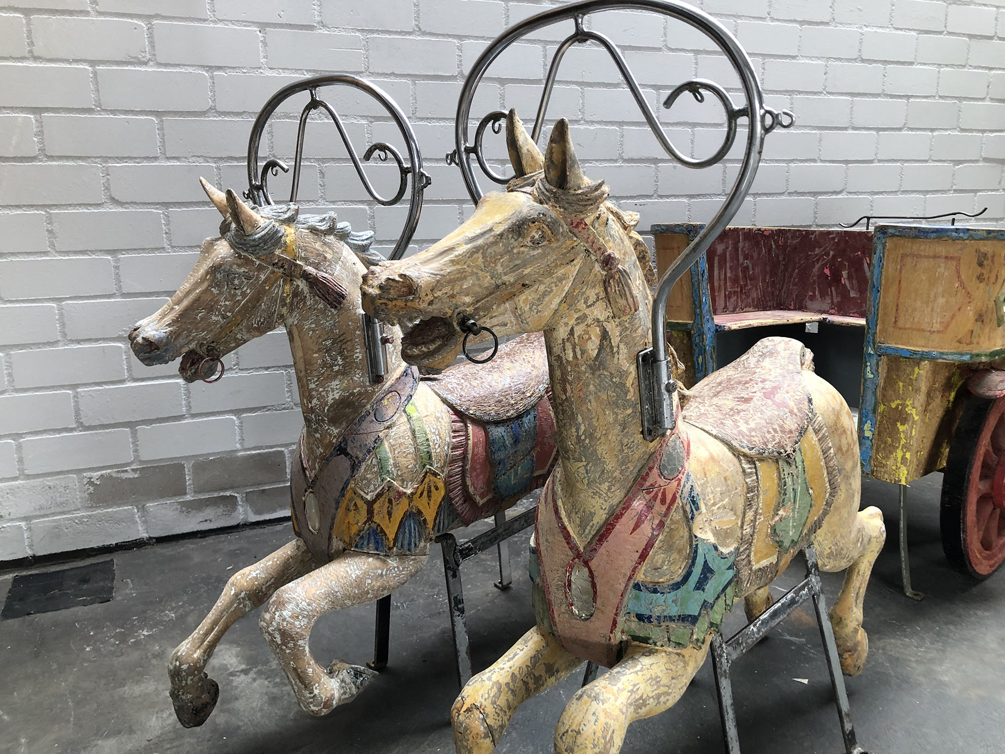 Original Bernard van Guyse Carriage with Two Horses. - Image 3 of 12