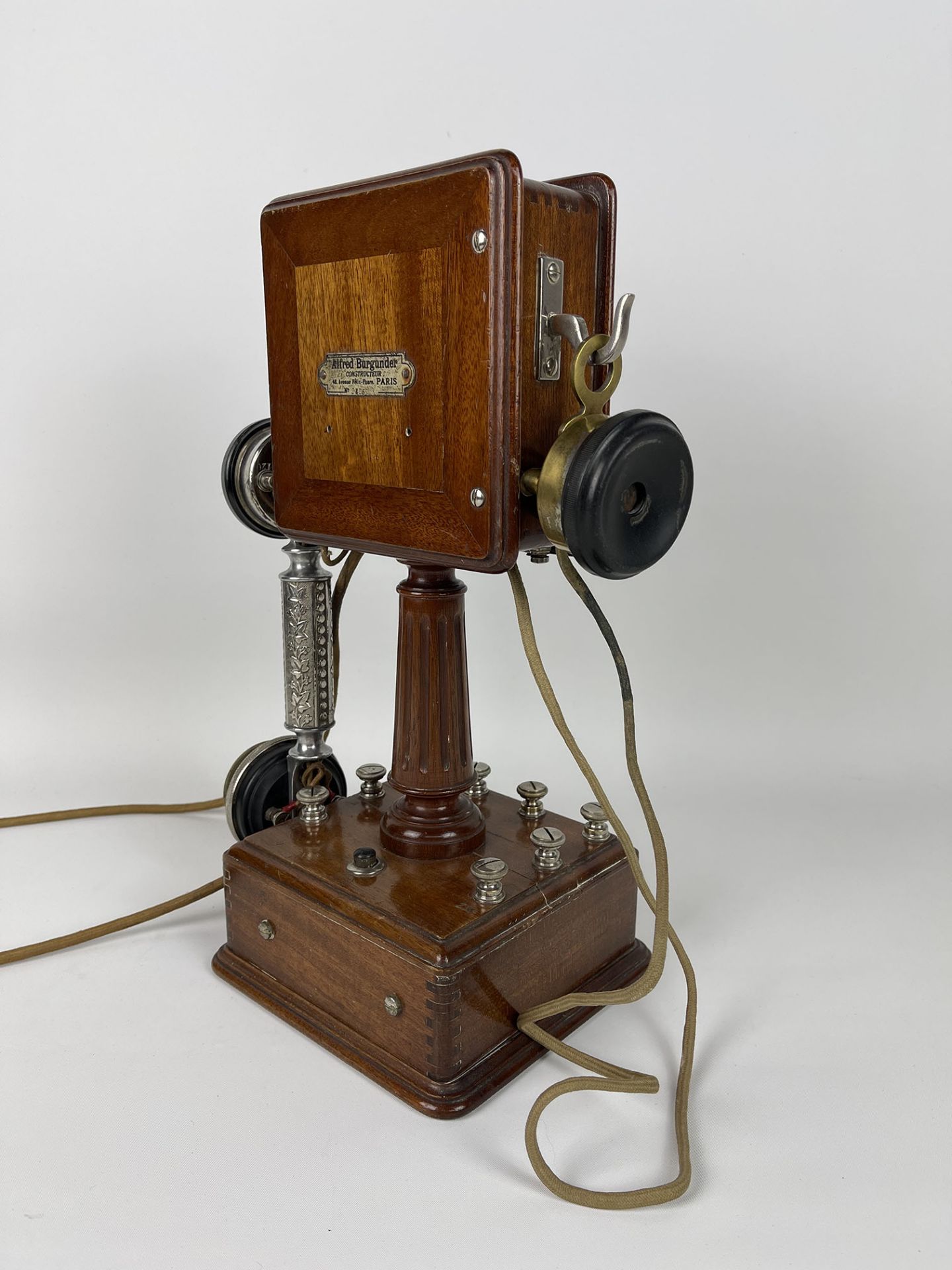 Early Alfred Burgunder Mobile Telephone, ca. 1910, France - Image 5 of 13