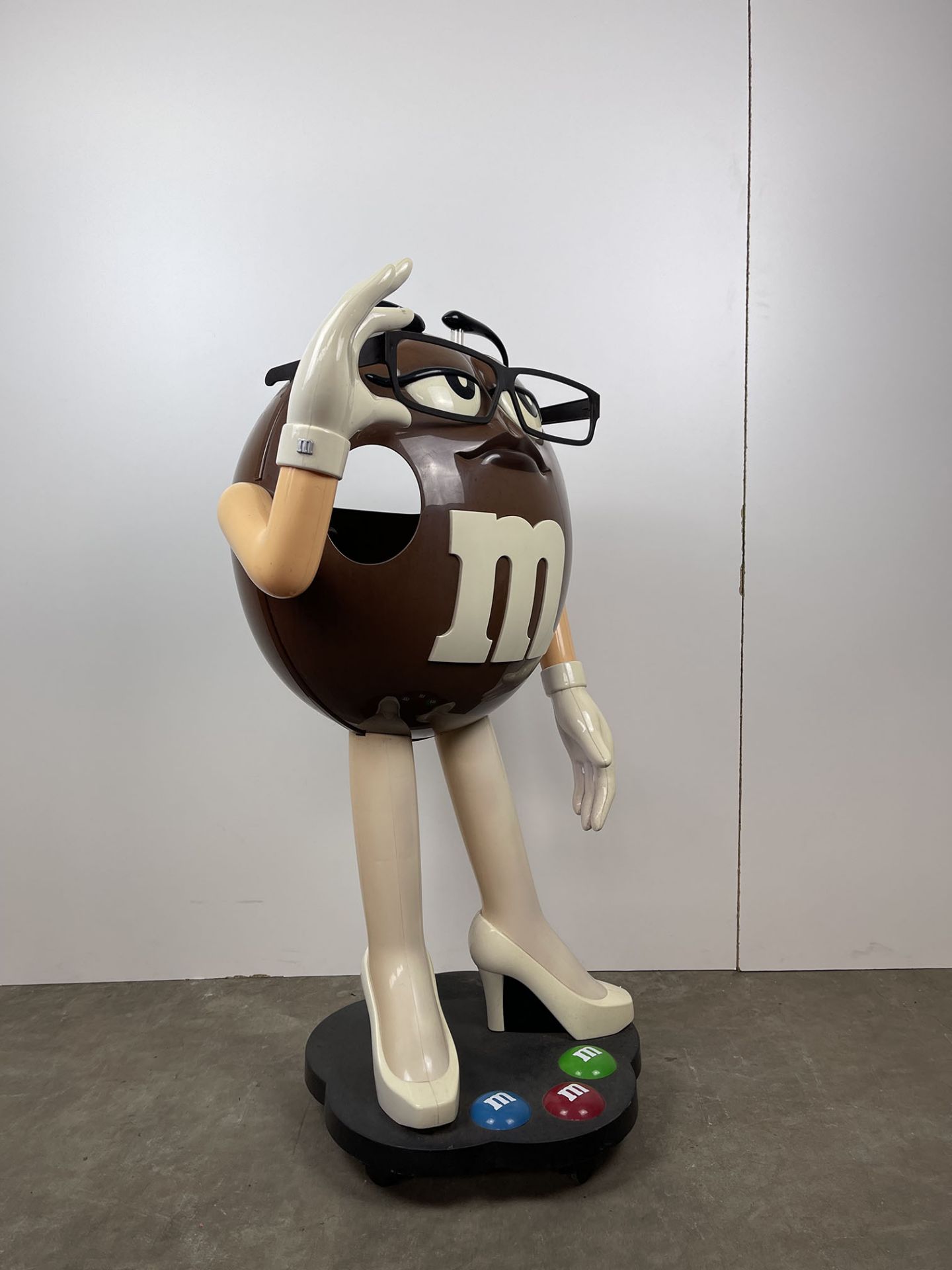 M&M Ms. Brown Spokescandy Display Stand On Wheels - Image 2 of 8