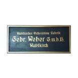 Wooden Wall Sign of Gebr. Weber