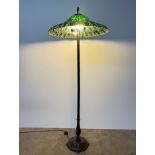 Tiffany Style Standing Floor Lamp with Metal Base