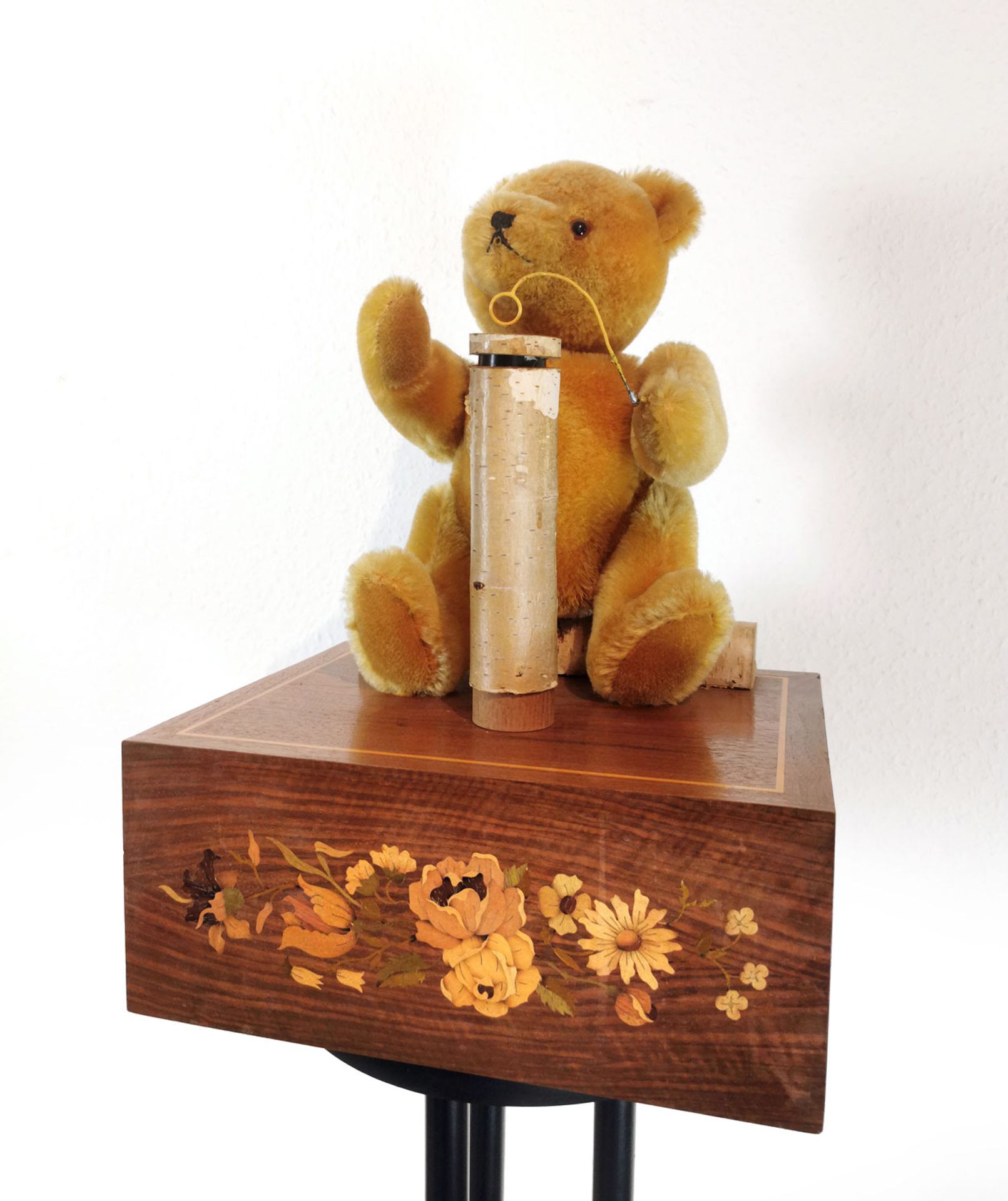 Bubble Blowing Teddy Bear Automaton Made by Werner Tschudin 